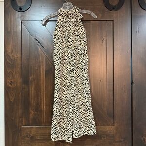 Janie and Jack size 6 Leopard animal print jumpsuit halter style